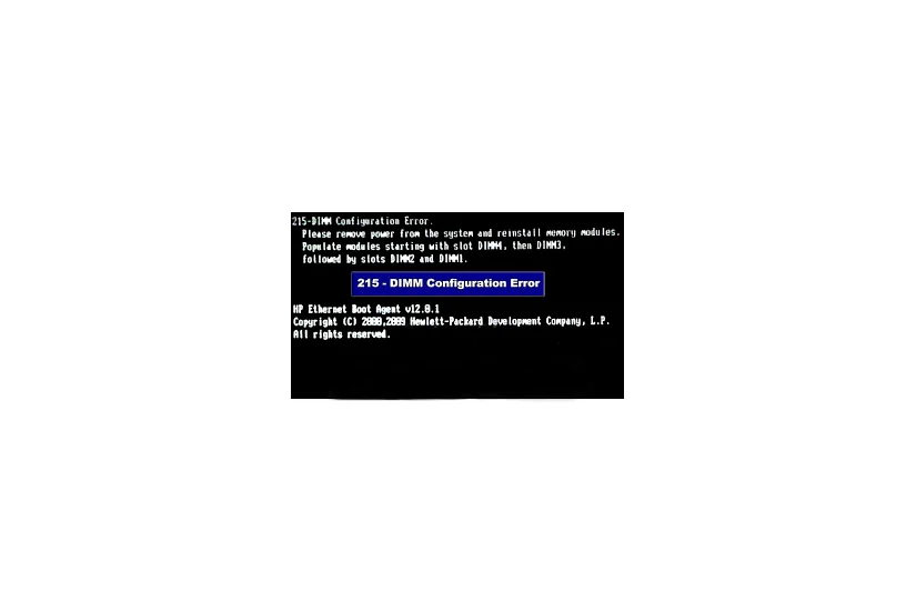 DIMM configuration errors