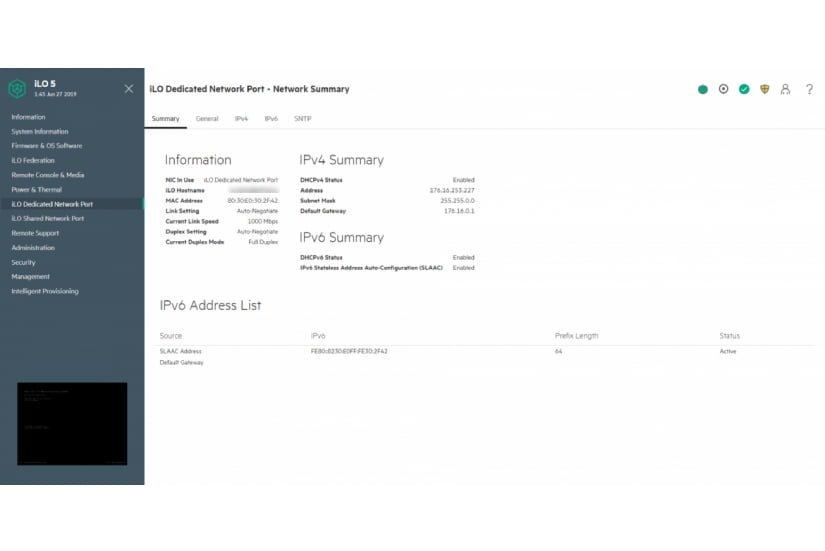 iLO 5 Web Interface 21